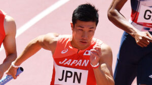 陸上　リレー　桐生祥秀選手　画像